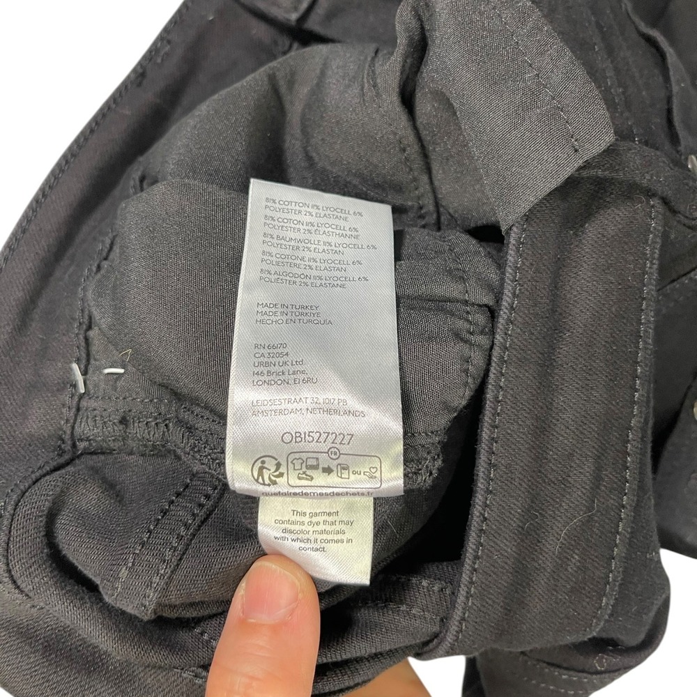 Pilcro 32 Black Flare Jeans High Rise Anthropologie Dark Academia Retro Chic - Picture 7 of 10